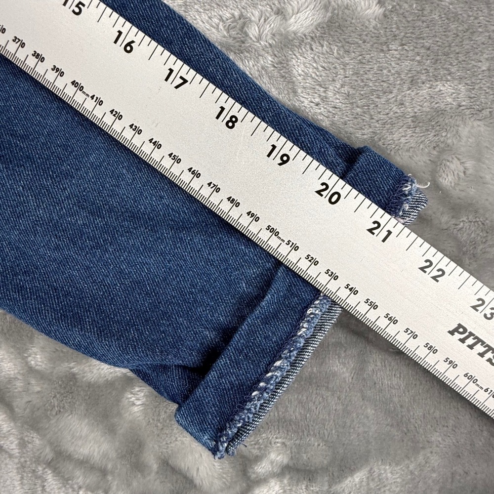 Vintage Joanna Denim Blazer Jacket Blue Cotton Single Button Shoulder Pads M - Picture 7 of 13